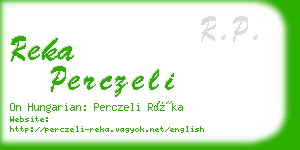 reka perczeli business card